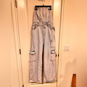 Wild Fable Blue Denim Overalls Relaxed Fit size XS
